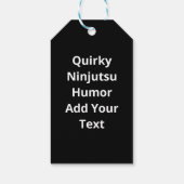 Ik hou meer van jou dan van Ninjutsu Grappig Vrouw Cadeaulabel (Achterkant)