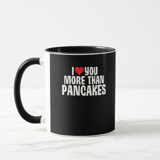 Ik hou meer van jou dan van pannenkoeken Grappige  Mok (Links)