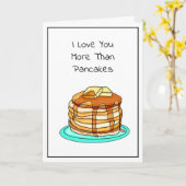 Ik hou meer van jou dan van pannenkoeken kaart (Gele Bloem)