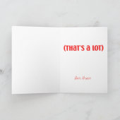 Ik hou meer van jou dan van pizza Aanpasbare Valen Feestdagen Kaart (Binnen)