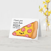 Ik Hou Meer van Jou dan van Pizza Kaart (Gele Bloem)