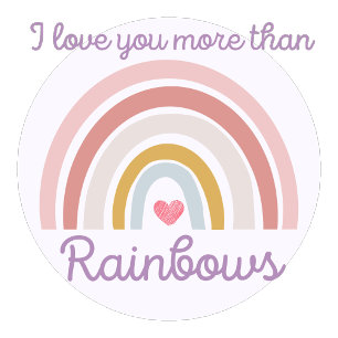 Ik hou meer van jou dan van regenbogen Schattige c Poster