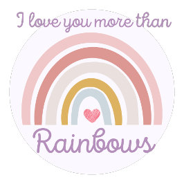 Ik hou meer van jou dan van regenbogen Schattige c Poster