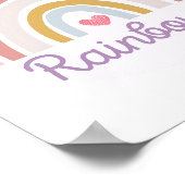 Ik hou meer van jou dan van regenbogen Schattige c Poster (Hoek)