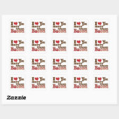 Ik hou meer van jou dan van spek vierkante sticker (Vel)