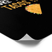 Ik hou meer van jou dan van taco's Grappig cadeau Poster (Hoek)