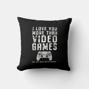 Ik hou meer van jou dan van videogames Cadeau voor Kussen