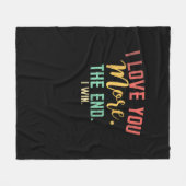 Ik hou meer van jou, ik win, grappig speels ontwer fleece deken (Voorkant (Horizontaal))
