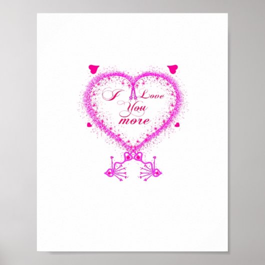 Ik Hou Meer Van Jou Klassieke Romantische Ontwerp  Poster (Voorkant)