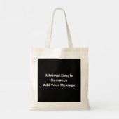 Ik hou meer van jou Minimaal ontwerp Tote Bag (Achterkant)