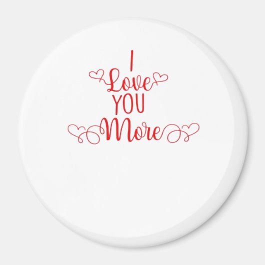 Ik Hou Meer Van Jou Minimaal Romantische Stijl  Magneet (Voorkant)