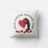 Ik hou meer van jou! Pinguïn en Rode Hart Kussen (Voorkant)