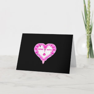 Ik hou meer van jou Roze Hart Romantisch Kaart