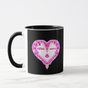 Ik hou meer van jou Roze Hart Romantisch Mok