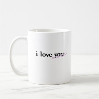 Ik Hou Meer Van Jou Typografie Met Gevarieerde Let Koffiemok