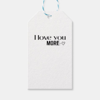Ik hou meer van jou Zoete liefdescitaat Cadeaulabel