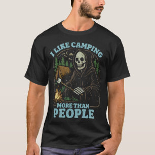 ik hou meer van kamperen dan van mensen Kamperen g T-shirt