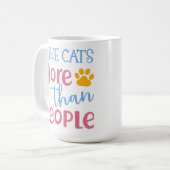 IK HOU MEER VAN KATTEN DAN VAN MENSEN GRAPPIG GEZE KOFFIEMOK (Voorkant links)