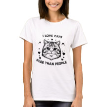 Ik hou meer van katten dan van vrouwen T-shirts