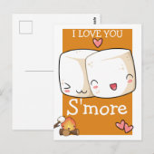 Ik hou meer van Kawaii Marshmallow Briefkaart (Voorkant / Achterkant)