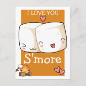 Ik hou meer van Kawaii Marshmallow Briefkaart (Voorkant)