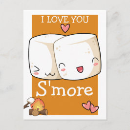 Ik hou meer van Kawaii Marshmallow Briefkaart