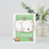 Ik hou meer van Kawaii Marshmallow Briefkaart (Staand voorkant)