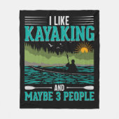 Ik hou meer van Kayaking dan van Mensen Fleece Deken (Voorkant)