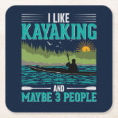Ik hou meer van Kayaking dan van Mensen Kartonnen Onderzetters (Voorkant)