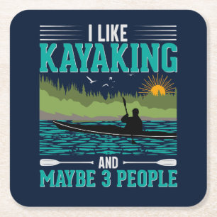 Ik hou meer van Kayaking dan van Mensen Kartonnen Onderzetters