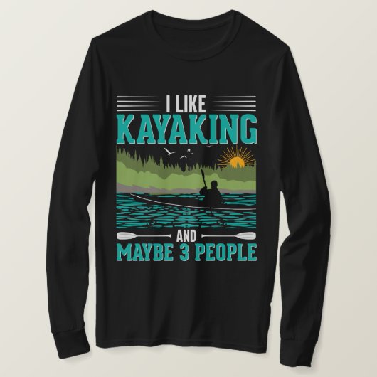 Ik hou meer van Kayaking dan van Mensen T-shirt (Design voorkant)