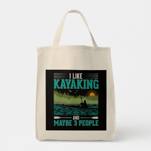Ik hou meer van Kayaking dan van Mensen Tote Bag (Achterkant)