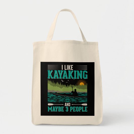 Ik hou meer van Kayaking dan van Mensen Tote Bag (Voorkant)