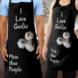 Ik hou meer van knoflook dan mensen humoristisch p schort