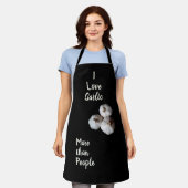 Ik hou meer van knoflook dan mensen humoristisch p schort (Gedragen)