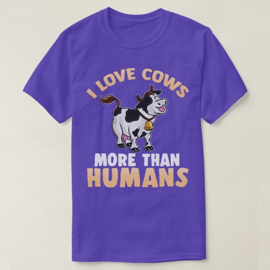 Ik hou meer van Koeien dan van mensen T-shirt (Design voorkant)