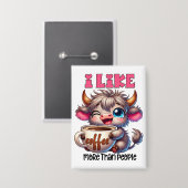 Ik Hou Meer van Koffie dan van Mensen Button (Voorkant / Achterkant)