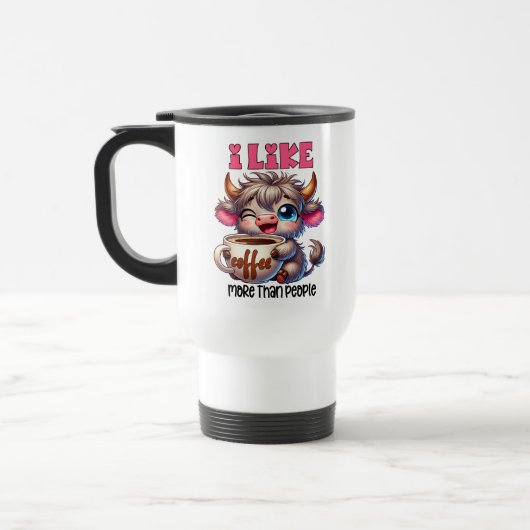 Ik Hou Meer van Koffie dan van Mensen  Reisbeker (Links)