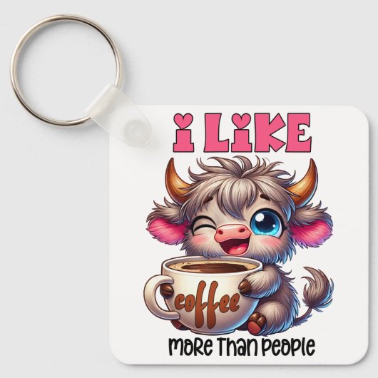 Ik Hou Meer Van Koffie Dan Van Mensen Sleutelhanger (Voorkant)