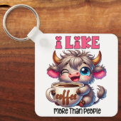 Ik Hou Meer Van Koffie Dan Van Mensen Sleutelhanger (Voorkant)