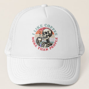 Ik hou meer van koffie dan van mensen trucker pet