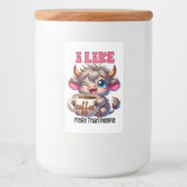 Ik Hou Meer van Koffie dan van Mensen  Voedselcontainer Etiket (Voorkant)