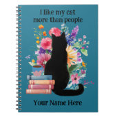 Ik hou meer van mijn kat dan van mensen notitieboek (Voorkant)
