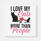 Ik hou meer van mijn katten dan van mensen magneet (Voorkant)