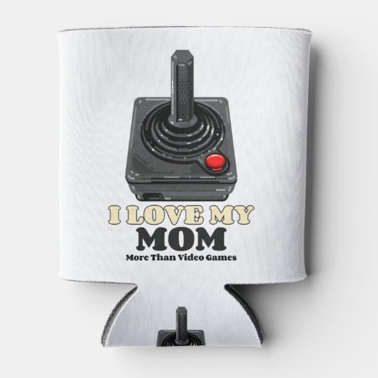 Ik hou meer van mijn moeder dan van videogames blikjeskoeler (Voorkant)