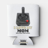 Ik hou meer van mijn moeder dan van videogames blikjeskoeler (Achterkant)
