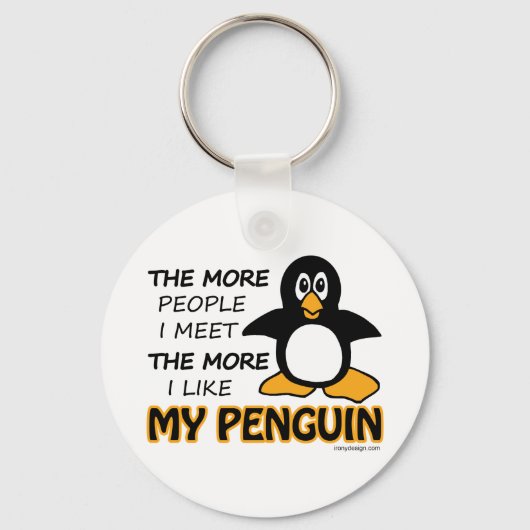 Ik hou meer van mijn pinguïn sleutelhanger (Voorkant)