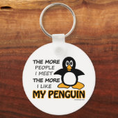 Ik hou meer van mijn pinguïn sleutelhanger (Achterkant)