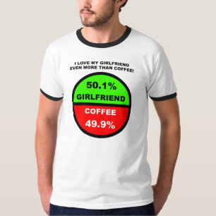 Ik hou meer van mijn vriendin dan van koffie Grapp T-shirt