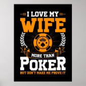 Ik hou meer van mijn vrouw dan poker poster (Voorkant)